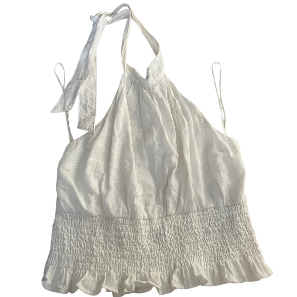 Abercrombie & Fitch White Halter Tank Top